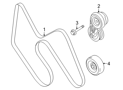 2008 Ford Mustang Belts & Pulleys, Maintenance Diagram 1 - Thumbnail