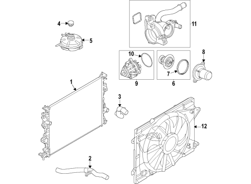 2023 Ford Bronco Sport Cooling System, Radiator, Water Pump, Cooling Fan Diagram 4 - Thumbnail