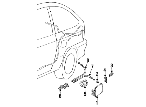 1995 Ford Aspire Lid Diagram for F4BZ58405A26A