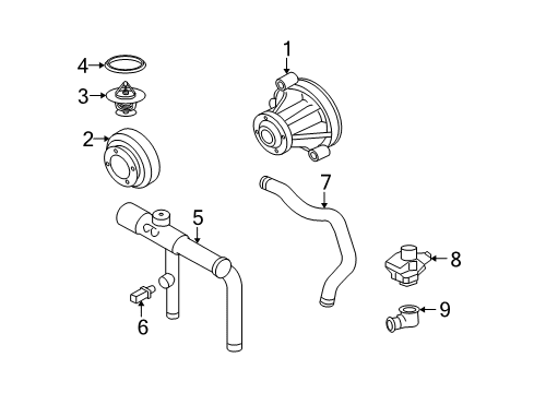 2003 Lincoln Aviator Water Pump Diagram