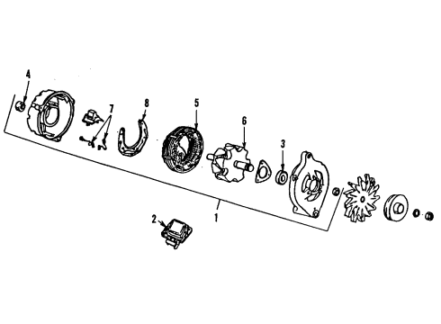 1997 Ford Mustang Alternator Diagram 1 - Thumbnail