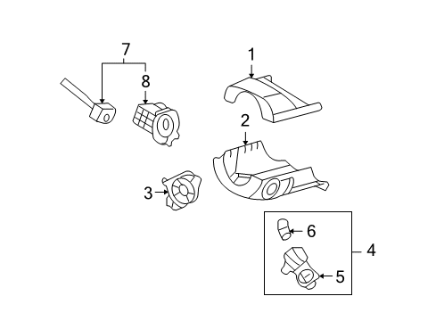 2008 Lincoln MKZ Switches Diagram 2 - Thumbnail