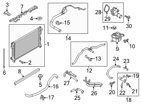 2015 Ford Taurus Seal - Thermostat Diagram for CJ5Z-8255-A