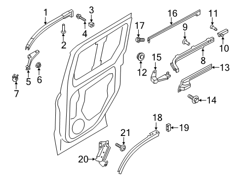 2019 Ford Transit Connect Door Hardware Diagram 4 - Thumbnail