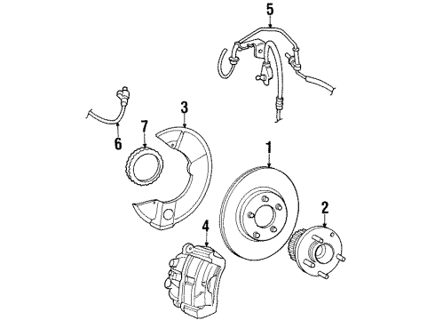 1997 Lincoln Continental Front Brakes Diagram