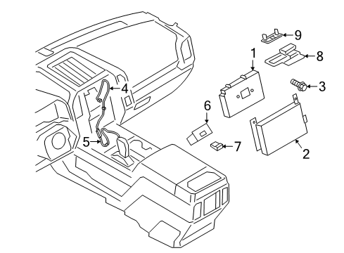 2018 Ford F-150 Navigation System Components Diagram