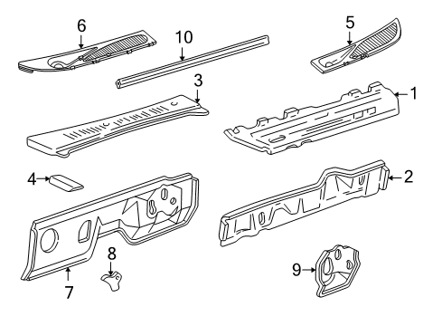 2001 Ford Explorer Cowl Diagram