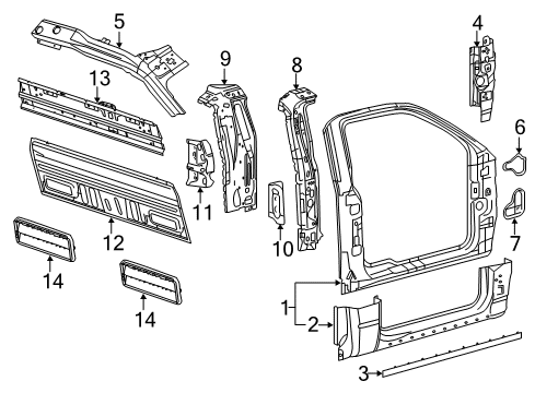 2013 Ford F-150 Aperture Panel, Back Panel Diagram 3 - Thumbnail