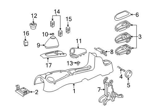 2007 Ford Focus Holder - Cup Diagram for 2S4Z-5413562-BAG