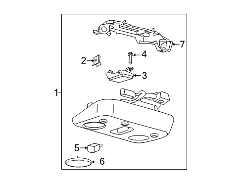 2017 Ford Mustang Overhead Console Diagram 3 - Thumbnail