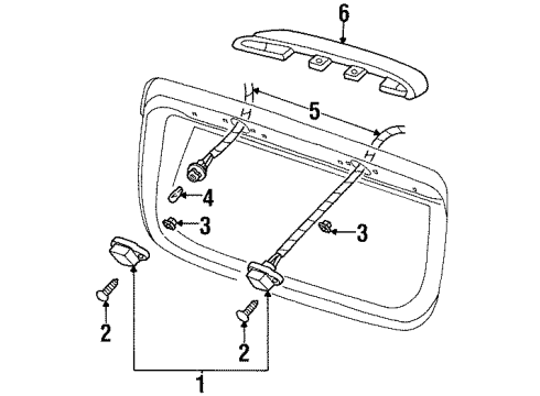 1997 Ford Windstar License Lamps Diagram