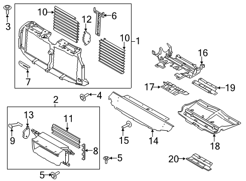 2019 Ford F-150 Splash Shields Diagram 2 - Thumbnail