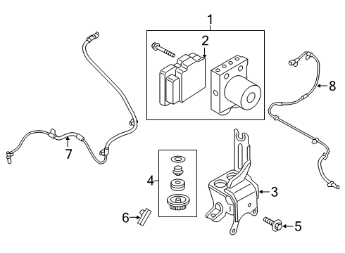 2018 Lincoln Navigator ABS Components Diagram