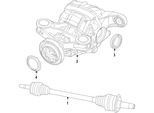 2023 Lincoln Aviator Rear Axle, Differential, Drive Axles, Propeller Shaft Diagram