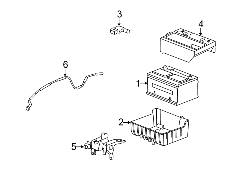 2006 Ford Freestyle Battery Cable Assembly Diagram for 6F9Z-14300-CA