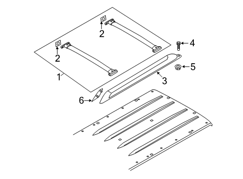 2011 Ford Escape Luggage Carrier Diagram 2 - Thumbnail