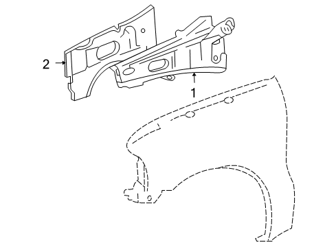 2001 Ford F-250 Super Duty Inner Components - Fender Diagram