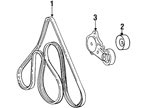 2000 Ford Crown Victoria Belts & Pulleys Diagram