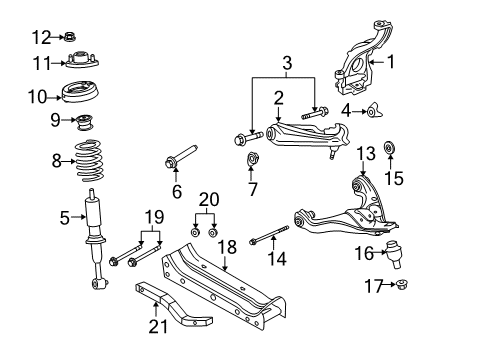 2008 Ford Explorer Spring - Front Diagram for 9L2Z-5310-C