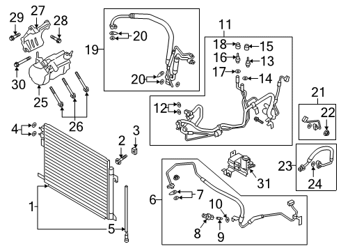 2021 Ford Police Interceptor Utility COOLING UNIT ASY Diagram for L1MZ-10C708-AB