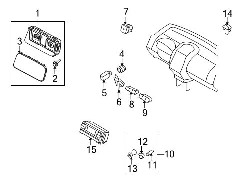 2007 Lincoln MKX A/C & Heater Control Units Diagram