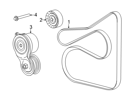 2021 Ford Escape Belts & Pulleys, Maintenance Diagram 1 - Thumbnail