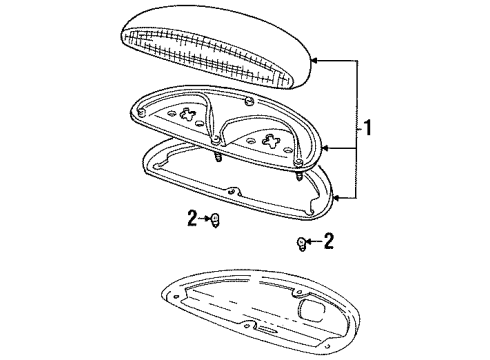 1997 Mercury Sable High Mount Lamps Diagram 2 - Thumbnail