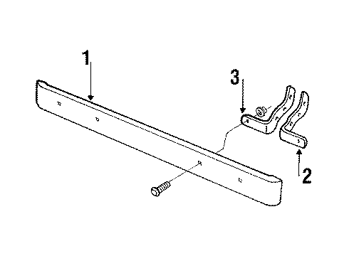 1990 Ford F-350 Rear Bumper Diagram 1 - Thumbnail