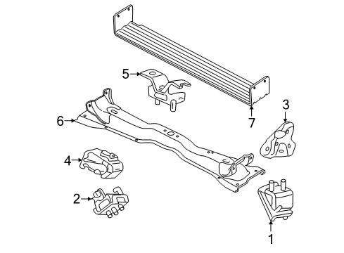 2008 Ford Explorer Engine & Trans Mounting Diagram 2 - Thumbnail