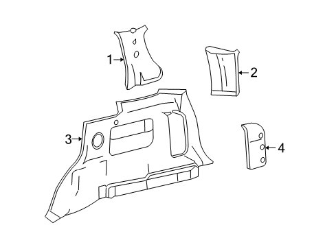 2007 Mercury Mariner Panel Assembly - "C" Pillar - Inner Diagram for 5L8Z-7831005-BAB