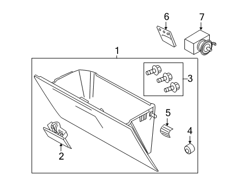 2008 Ford F-350 Super Duty Glove Box Diagram