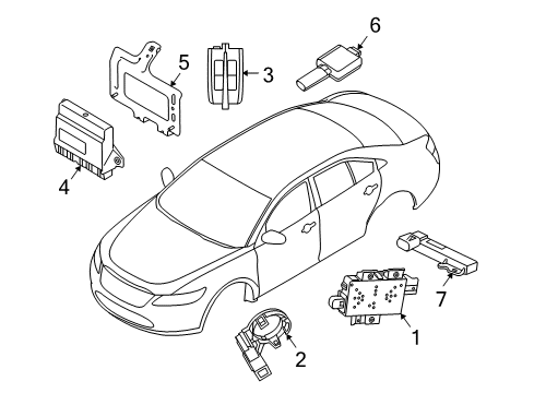 2018 Ford Special Service Police Sedan Module - Door Lock And Alarm Diagram for HG1Z-15604-B