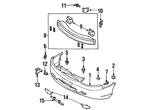 1997 Ford Escort Emblem Diagram for F8CZ-8A224-AA