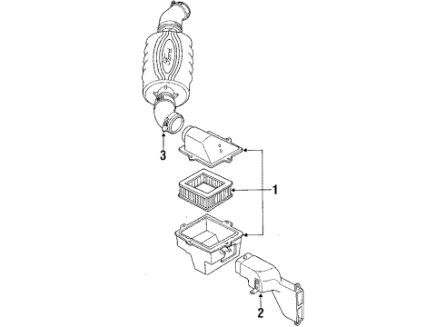 1993 Ford Mustang Air Intake Diagram 1 - Thumbnail