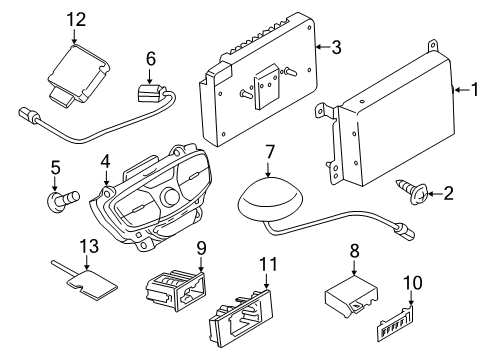 2016 Ford Transit-350 HD Navigation System Components Diagram