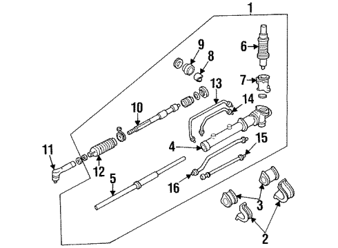 1997 Ford Aspire Insulator Rubber Diagram for F4BZ3C716B