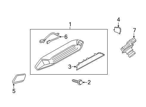 2021 Ford Transit-250 LAMP ASY - REAR - HIGH MOUNTED Diagram for KK3Z-13A613-L