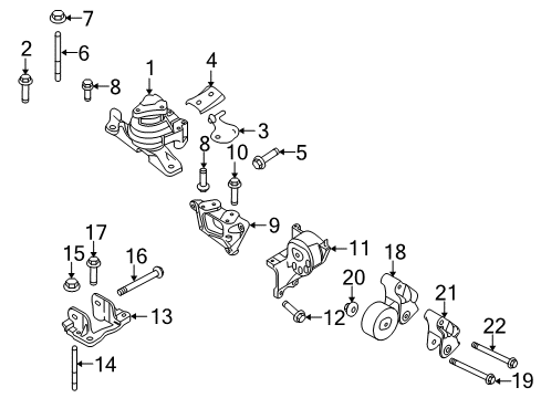 2009 Mercury Sable Engine & Trans Mounting Diagram