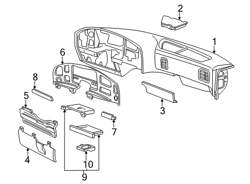 1993 Ford E-150 Econoline Receptacle & Housing A Diagram for F2UZ1504810B