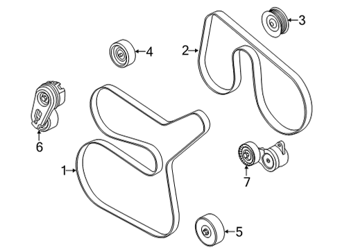 2022 Ford E-350 Super Duty Belts & Pulleys Diagram