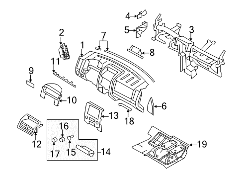 2012 Ford Escape Instrument Panel Diagram 1 - Thumbnail