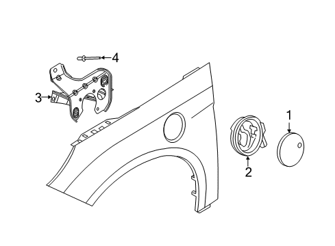 2016 Ford Focus Fender & Components Diagram 2 - Thumbnail