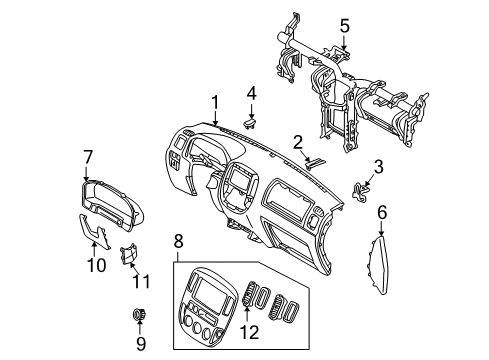 2007 Ford Escape Instrument Panel Diagram 1 - Thumbnail