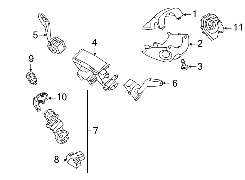 2014 Ford Escape Anti-Theft Components Diagram