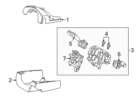 2017 Ford Mustang Shroud, Switches & Levers Diagram