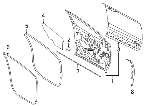 2017 Lincoln MKX Front Door Diagram