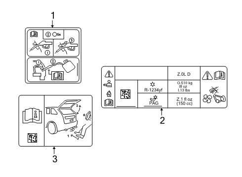 2023 Lincoln Nautilus Information Labels Diagram