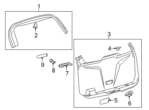 2019 Ford Explorer Interior Trim - Lift Gate Diagram