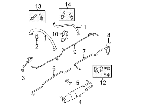 2009 Mercury Mountaineer Elbow Diagram for 2W7Z-6762-AA