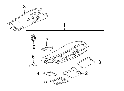 2007 Ford Explorer Sport Trac Switch Assembly Diagram for 7A2Z-14529-BA